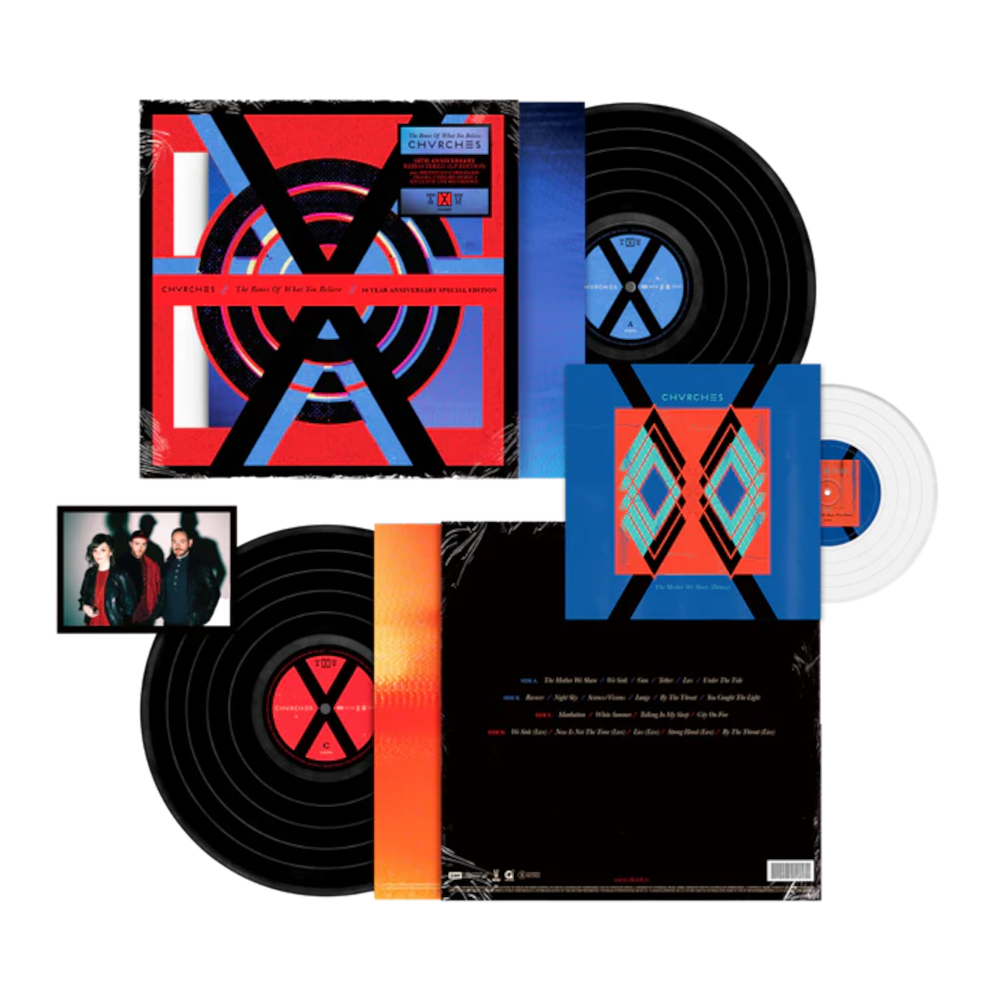 CHVRCHES THE BONES OF WHAT YOU BELIEVE Exclusive Limited 10th Anniversary Vinyl Bundle 320595